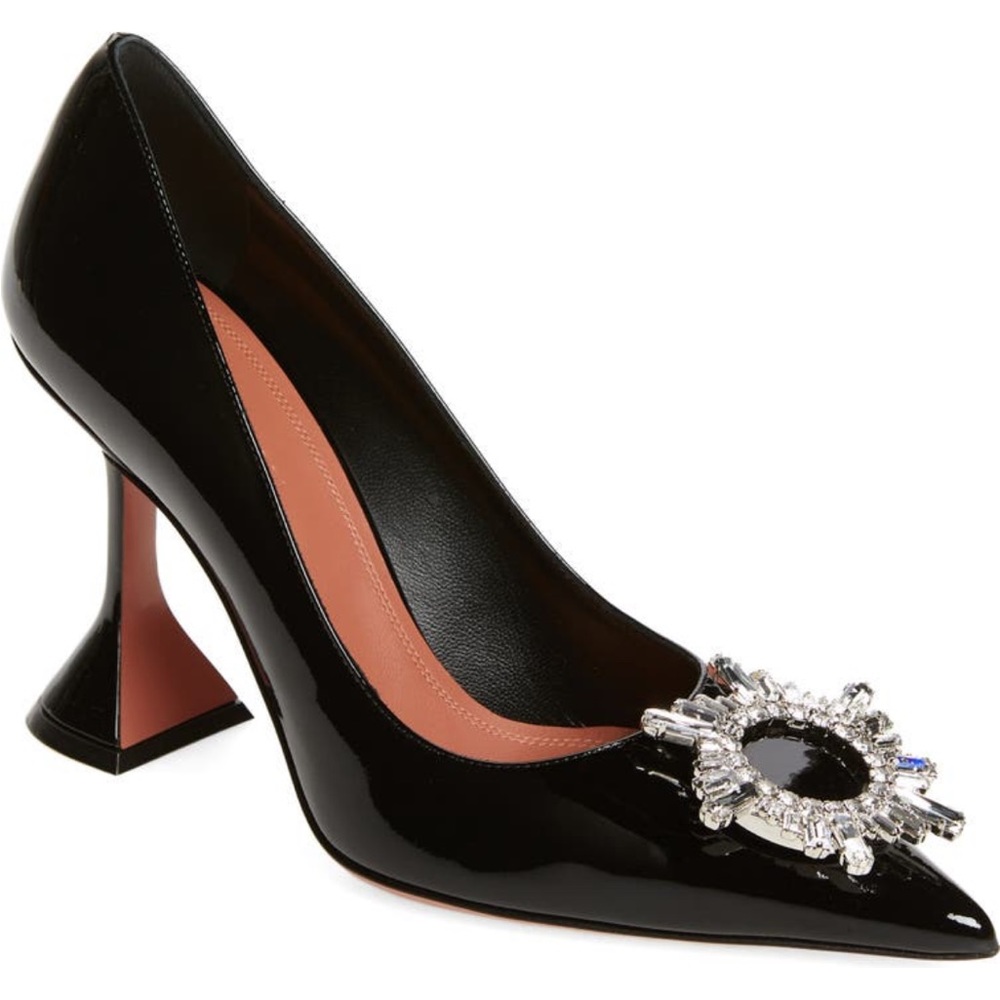 Amina Muaddi Begum Brooch Patent Leather pumps